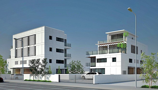 מ. גיא אדריכלים | תכנון בניינים מגורים משותפים | פרויקט קורן