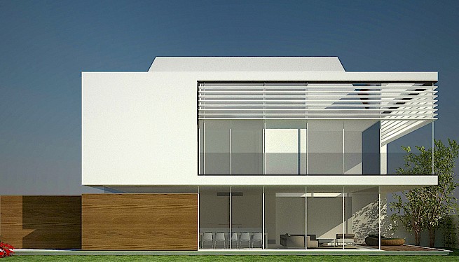 מ. גיא אדריכלים | תכנון בתים פרטיים | ארבעה בתים בהרצליה ב