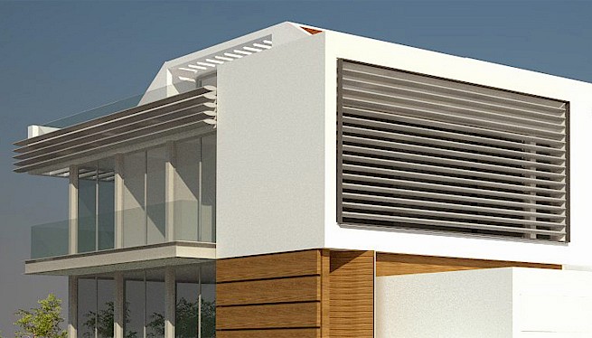 מ. גיא אדריכלים | תכנון בתים פרטיים | ארבעה בתים בהרצליה ב