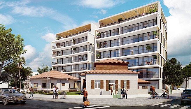 מ. גיא אדריכלים | בתים משותפים | פרויקט בני בנימין-הנדיב, הרצליה