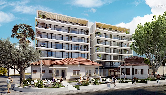 מ. גיא אדריכלים | בתים משותפים | פרויקט בני בנימין-הנדיב, הרצליה