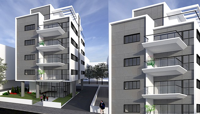 מ. גיא אדריכלים | בתים משותפים - פרויקט החלוץ 13, הרצליה