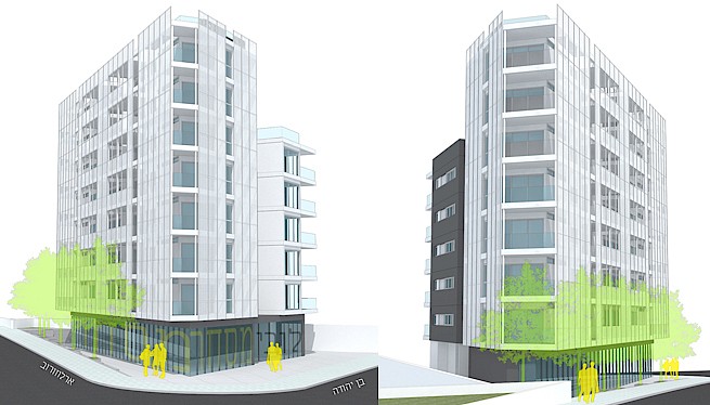 מ. גיא אדריכלים | תוכנית בנין עיר | פרויקט בן יהודה 47, הרצליה