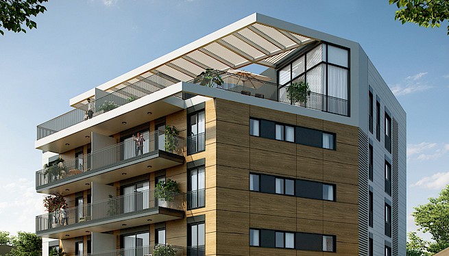 מ. גיא אדריכלים | תמ"א הריסה ובניה | פרויקט שרה מלכין 8, הרצליה